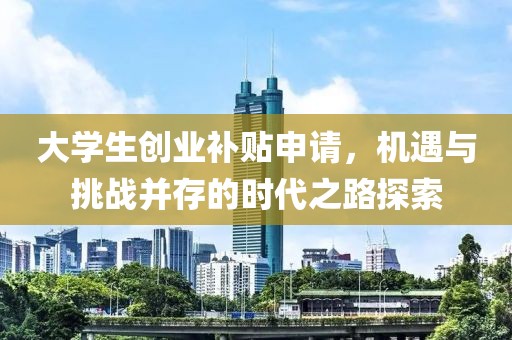 大学生创业补贴申请，机遇与挑战并存的时代之路探索