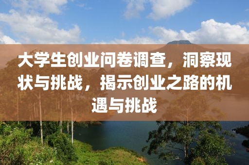 大学生创业问卷调查，洞察现状与挑战，揭示创业之路的机遇与挑战