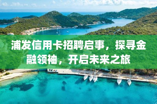 浦发信用卡招聘启事，探寻金融领袖，开启未来之旅