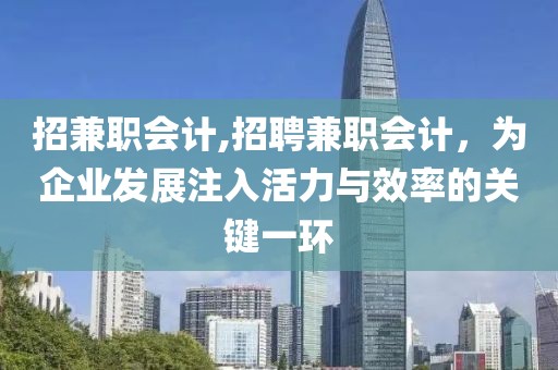 招兼职会计,招聘兼职会计，为企业发展注入活力与效率的关键一环